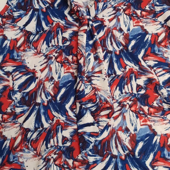 Women's Tahari 4th of July American Red White & Blue Sleeveless Blouse Size XS - Picture 5 of 8